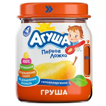 Пюре Агуша 100 г груша с 4 месяцев стекло