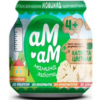 Пюре ам-ам 90г цветная капуста с 4 месяцев