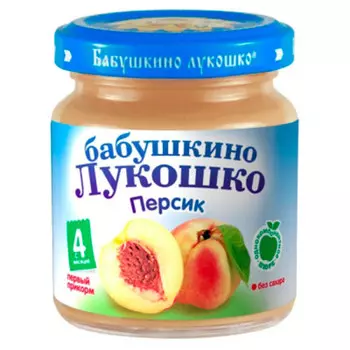 Пюре бабушкино лукошко 100 г персик с 4 месяцев