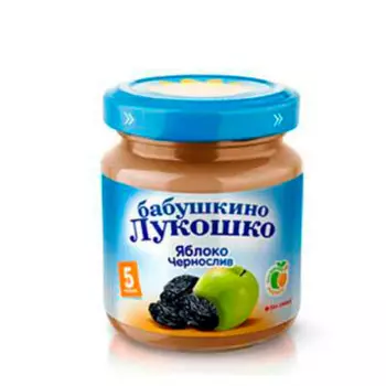 Пюре бабушкино лукошко 100г яблоко чернослив с 5 месяцев