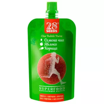 Пюре Чиа 28 Seeds 110мл яблоко-корица дой-пак