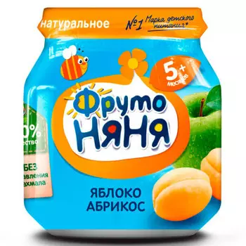Пюре фрутоняня 100г яблоко абрикос с 5 месяцев