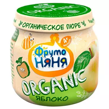 Пюре фрутоняня 80г яблоко органик с 4 месяцев