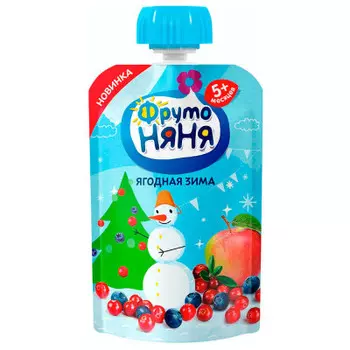 Пюре фрутоняня 90 г ягодная зима с 5 месяцев дой-пак