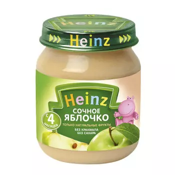 Пюре хайнц 120г сочное яблочко с 4 месяцев