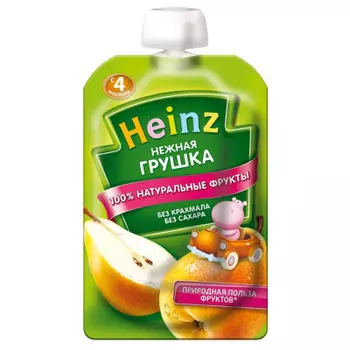 Пюре Heinz 90 г нежная грушка с 4 месяцев дой-пак