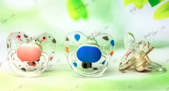 Пустышка бусинка с кольцом, соска силиконовая с прикусом 0-6+ 396