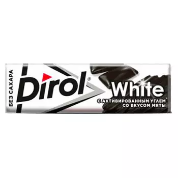 Резинка жев. дирол вайт 13.6 г с активированным углем и мятой подушечки