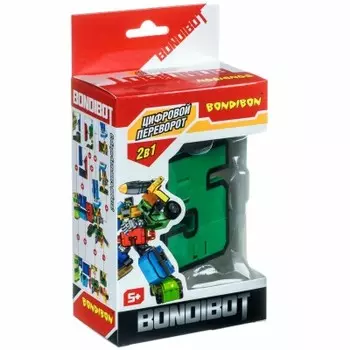 Робот-трансформер 2 в 1 бондибон цифра 5 10, 5*6?*15.5 см вв4353