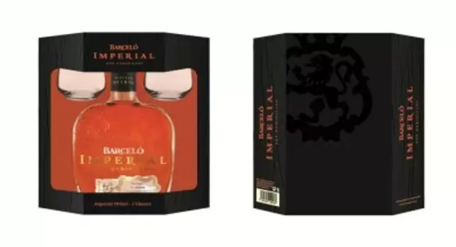 Ром барсело империал 0.7 л 40% +2 стакана п/у доминиканская республика