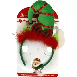 Рожки новогодние там-там19 х22 см эльф зеленый+красный