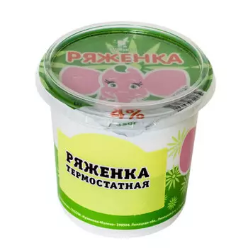 Ряженка 350г 4% Тетра-пак Кузминки-молоко