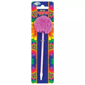 Ручка шариковая Centrum помпон 0,7мм синие чернила асорти 80619