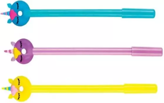 Ручка шариковая европа классный выбор пончик-единорог синие чернила 0.8мм 89516 екв