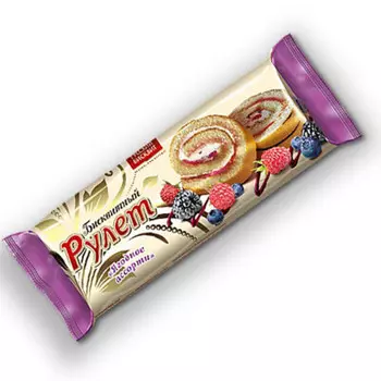 Рулет русский бисквит 200г лесная ягода