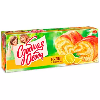 Рулет сдобная особа 400 г с лимоном черемушки