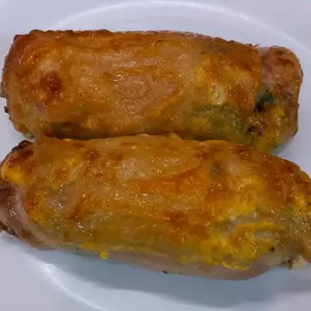 Рулетики куриные с сыром и шпинатом сп