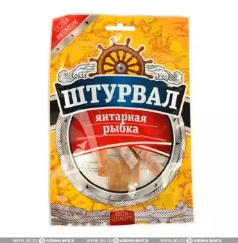 Рыбка янтарная штурвал 36 г солено-сушеная