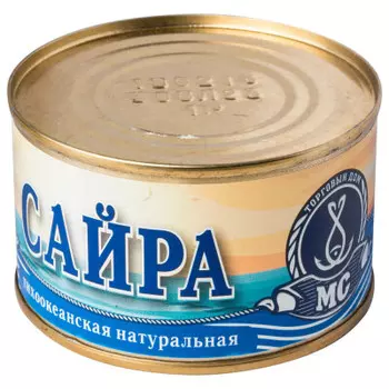 Сайра морское содружество 240г натуральная ж/б