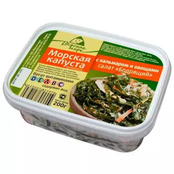 Салат из морской капусты бодрящий 200г вкусное море