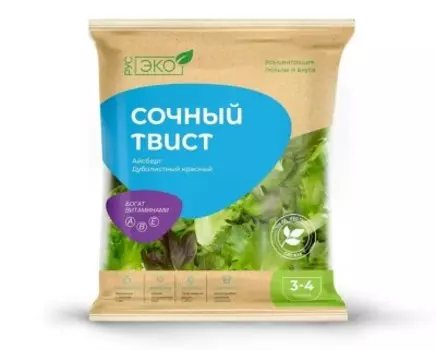 Салатная смесь сочный твист 75 г русэко