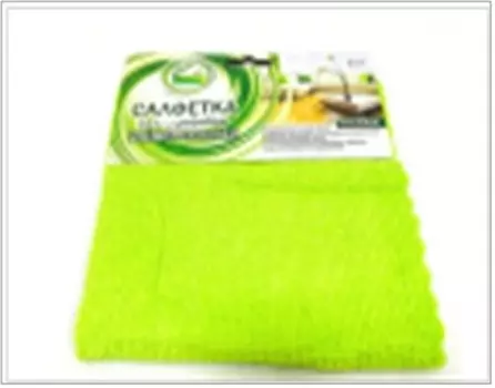 Салфетка 30*30 см абсолют универсальная хоум микрофибра зеленая 01.2