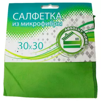 Салфетка 30*30 см Absolut Home для мебели микрофибра зеленый