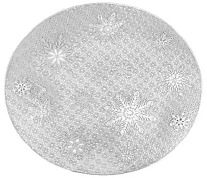 Салфетка сервировочная серебряная снежинка d-38 см