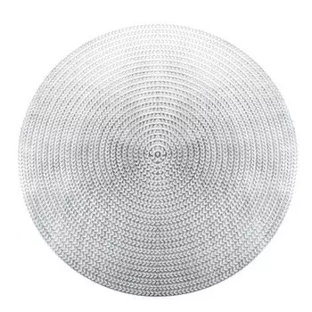 Салфетка сервировочная серебряное плетение 38см