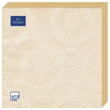 Салфетки Art Bouquet 16шт 33*33см 3 слоя барокко шампань
