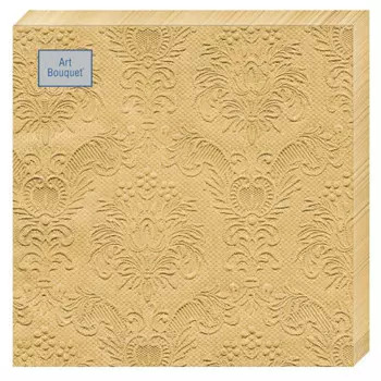 Салфетки Art Bouquet 16шт 33*33см 3 слоя барокко золото