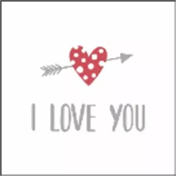 Салфетки Art bouquet 20шт 33*33см 3 слоя я люблю тебя