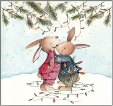 Салфетки арт букет 20 шт 33*33 см 3 слоя новогоднее танго