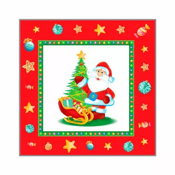 Салфетки арт букет 20 шт 33*33 см 3 слоя весёлый дедушка