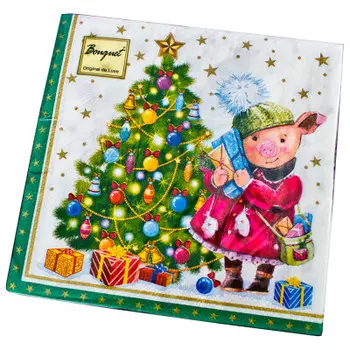 Салфетки Home collection 20шт 33*33см 3 слоя год быка