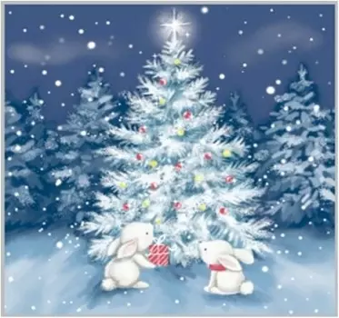 Салфетки хоум коллекшен классик 20 шт 33*33 см 3 слоя в новогоднюю ночь