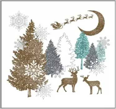 Салфетки хоум коллекшен классик 20 шт 33*33 см 3 слоя золотой месяц