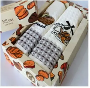 Салфетки крупно-вафельные с вышивкой "50 х70-2 шт quality", хлеб