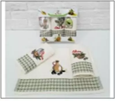 Салфетки нуша вафельные оливки 3пр.35х50