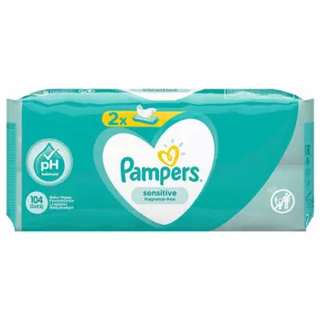 Салфетки памперс 52 штх2 увлажненные детские сенситив сменный блок