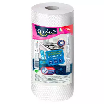 Салфетки Qualita Forte 100шт влаговпитывающие рулон