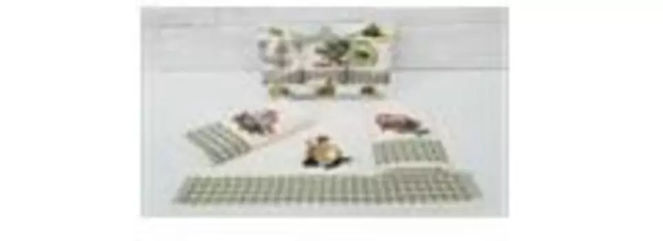 Салфетки вафельные с выш. 35х50-3шт nusa оливки