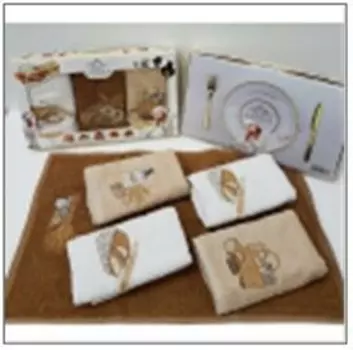 Салфетки вианна махровые с вышивкой 3 пр. 30 х50