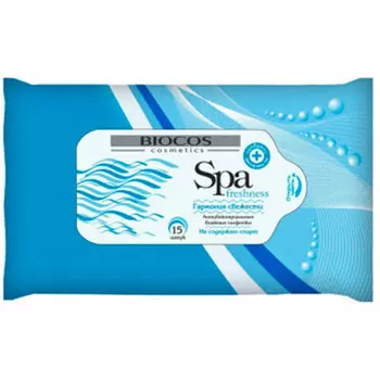 Салфетки влажные биокос 15 шт антибактериальные