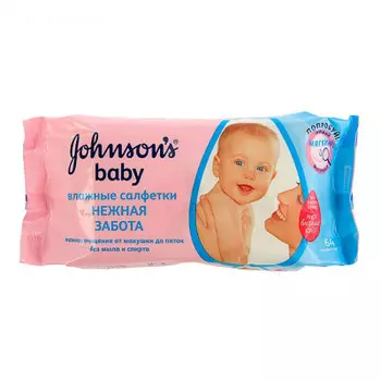 Салфетки влажные джонсон беби 64 шт нежная забота