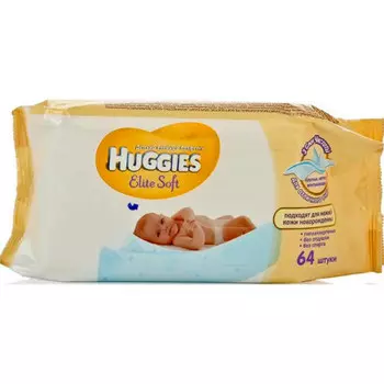 Салфетки влажные хаггис 64 шт элит софт