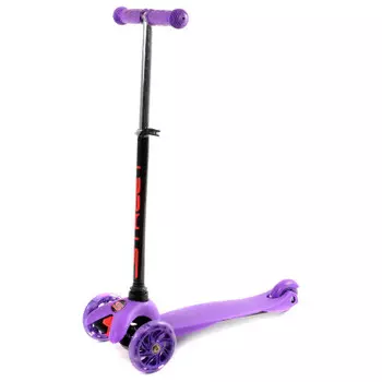 Самокат 3-х колесный Street колеса d110мм светящиеся подшипники abec-5 фиолетовый rr1-2