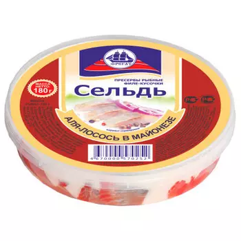Сельдь А-ля лосось в майонезе 180г фрегат