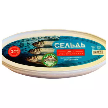 Сельдь атлантическая эст 1кг п/п неразделанная