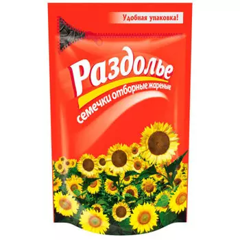 Семечки подсолнечника Раздолье 250г жареные дой-пак